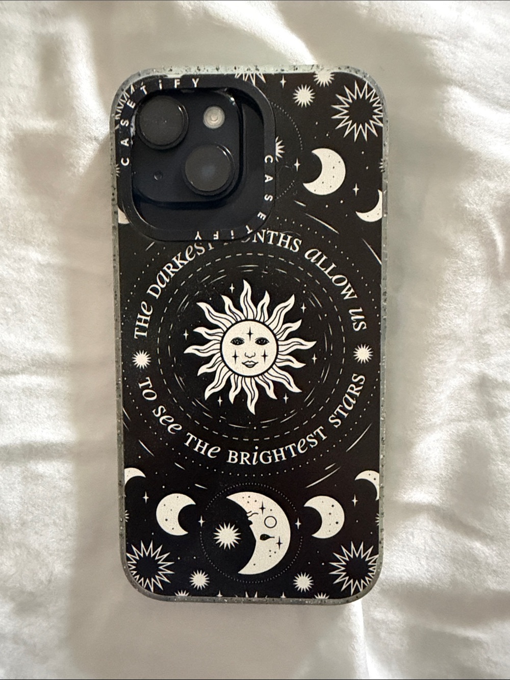 Casetify Black & White Celestial Sun and Moon iPhone 14 Case MagSafe